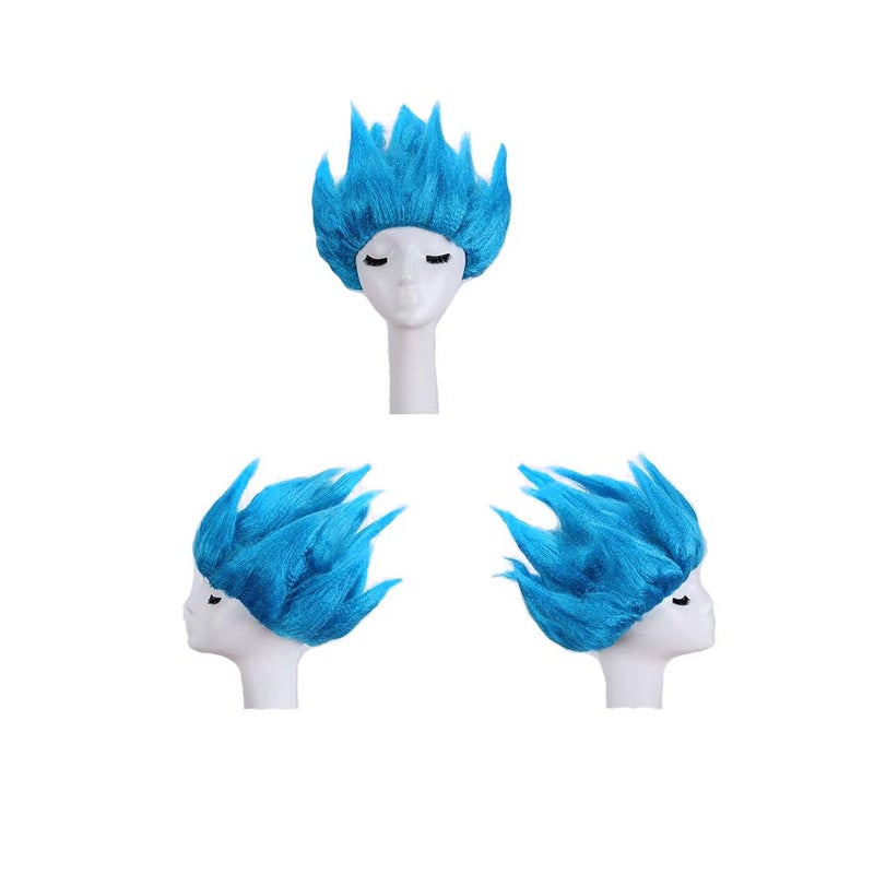 BoMing Man's Cosplay Wigs for Halloween Costume Wig (Blue) - Image 2